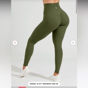 Buffbunny Olive Legacy Leggings, Size Medium